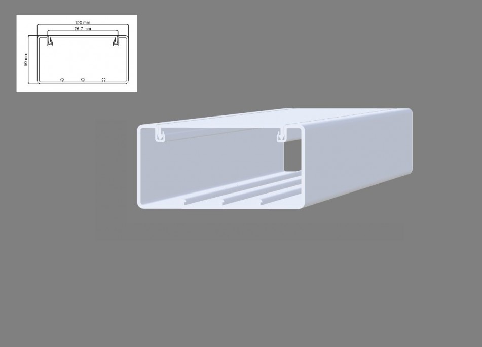 100X50MM İçten Kapaklı Kablo Kanalları