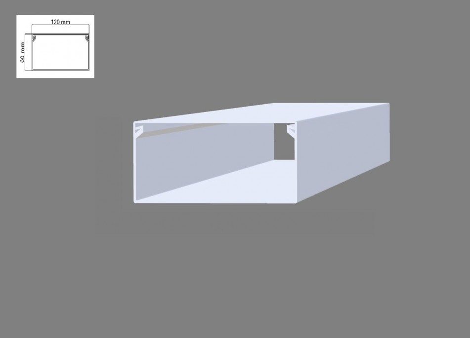 120X60MM Kapalı Tip Kablo Kanalı