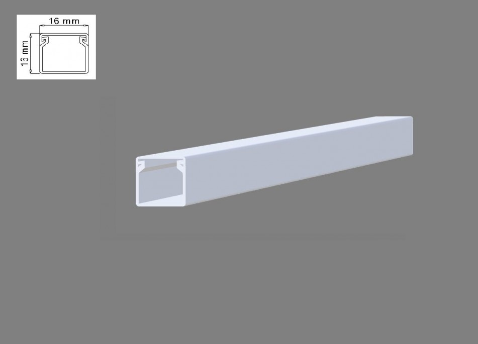 16X16MM Kapalı Tip Kablo Kanalı