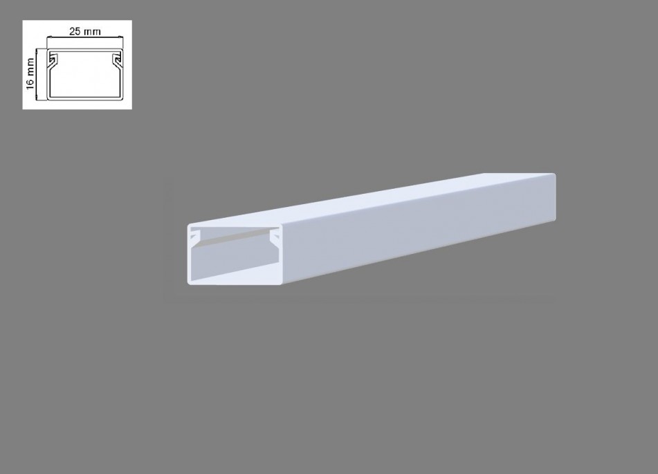 25X16MM Kapalı Tip Kablo Kanalı
