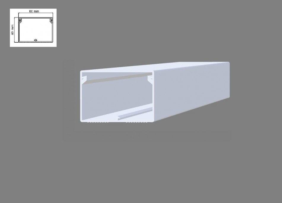 60X40MM Kapalı Tip Kablo Kanalı