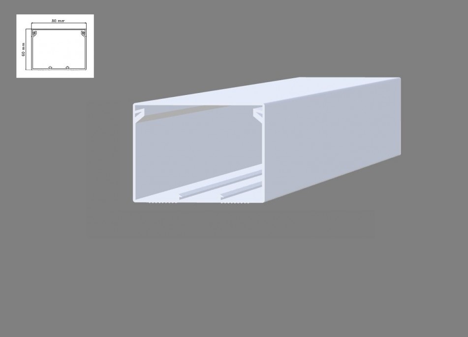 80X60MM Kapalı Tip Kablo Kanalı